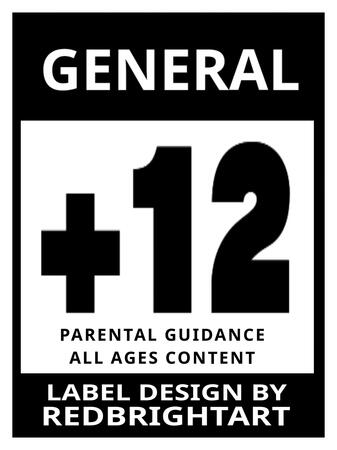 General +12: The art labeled like this have some phantasy violence or humor that needs parental supervision.